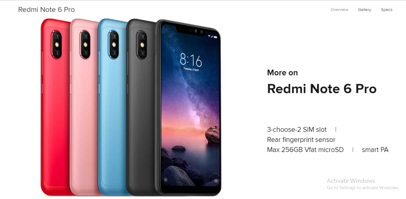 Flipkart redmi note cheap 6 pro rose gold