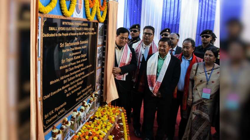 9 MW Myntriang Small Hydro Electric Project inaugurated by Assam CM Sarbananda Sonowal