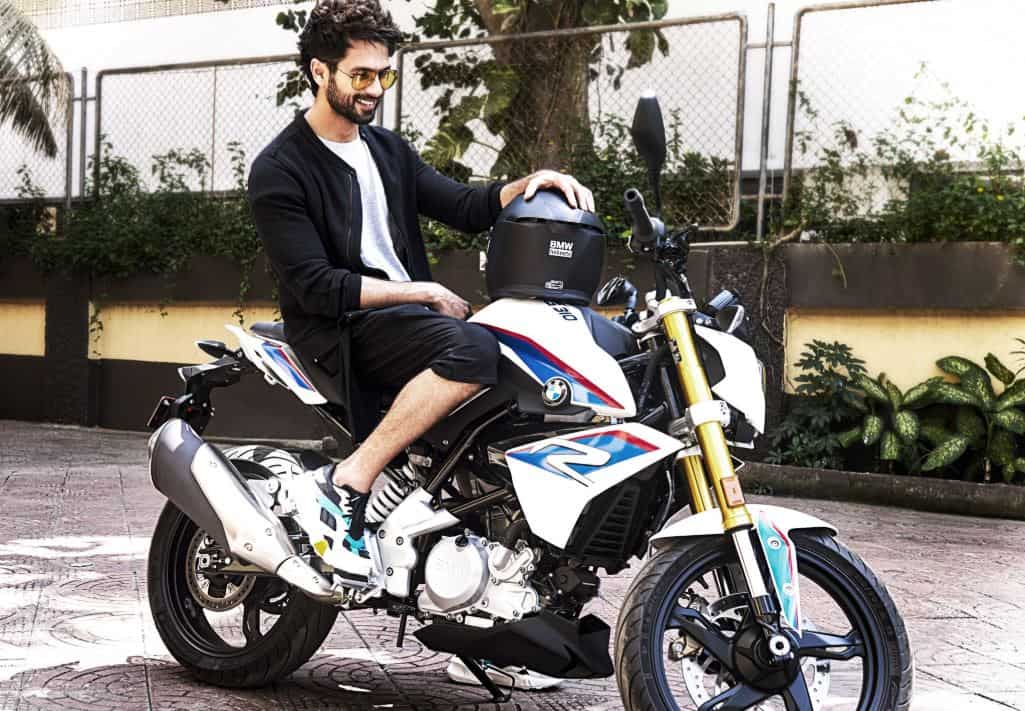 Shahid Kapoor  pictured with BMW310R 
