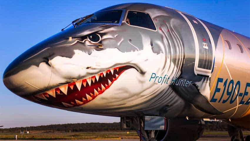 Embraer's E190-E2 shark-themed commercial jet lands in India: Check ...