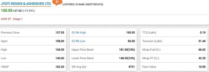 2. Jyoti Resins & Adhesives Ltd. 