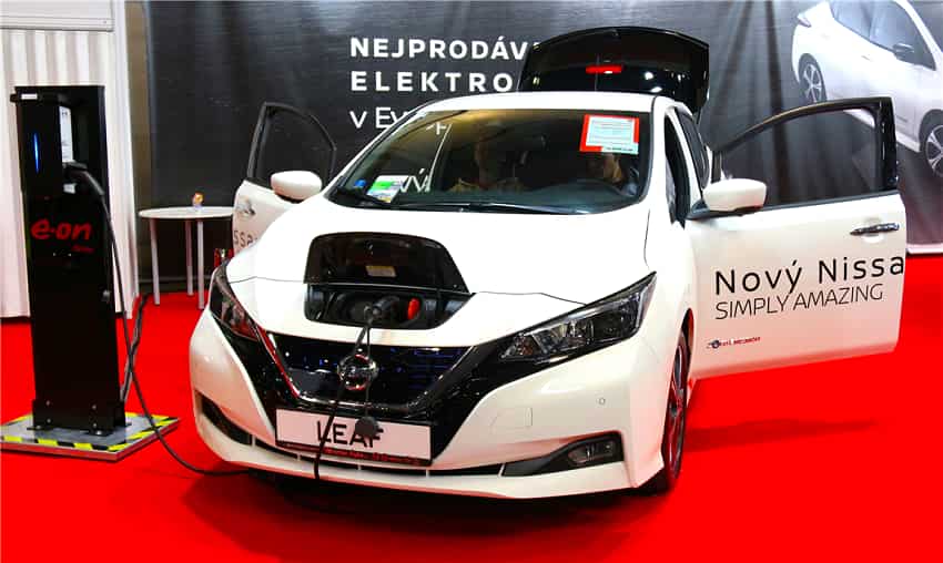 Nissan LEAF at Autoshow Prague