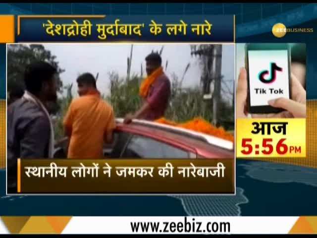 Kanhaiya Kumar faces protest during his roadshow in Bihar