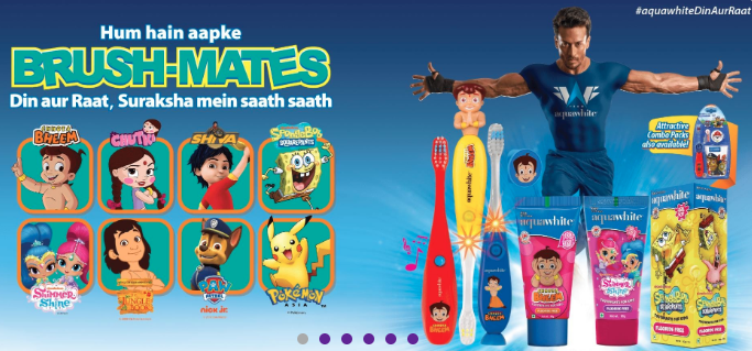 Aquawhite partners with Peppa Pig, Angry Bird, Hello Kitty for kids oral care range