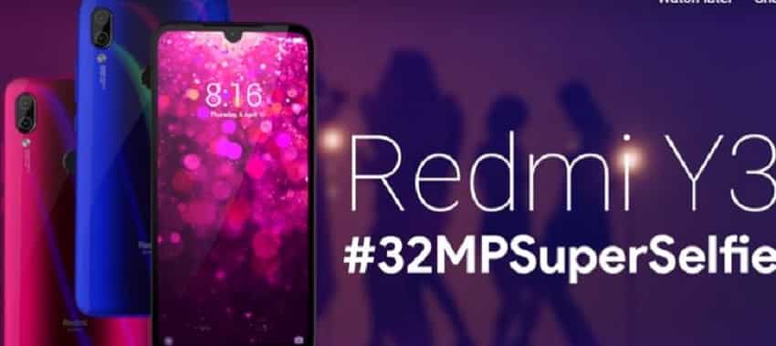 Redmi Y3 display and colours:
