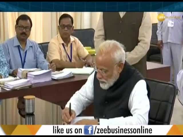 Accompanied by top NDA leaders, PM Narendra Modi files nomination from Varanasi