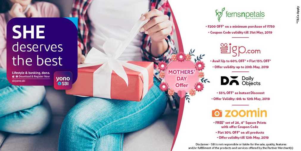 SBI Mother's Day 2019 offer: Get discounts on these purchases