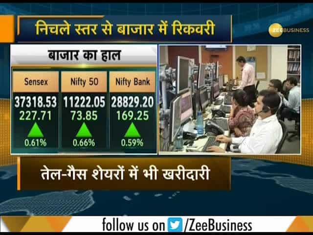 Sensex closes 227 points up, Nifty at 11,318; Sun Pharma, Vedanta, Delta Corp top gainers