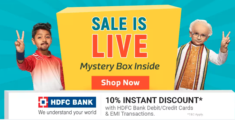 Save big with your HDFC Bank debit/credit card this Flipkart sale