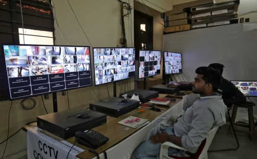 Monitor screens at counting centres: