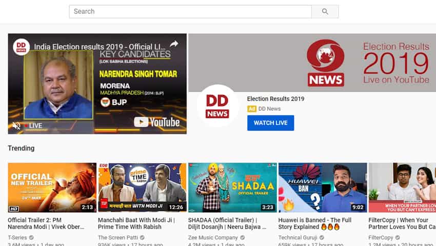 Prasar Bharati joins hands with Google for Lok Sabha election 2019 results live streaming