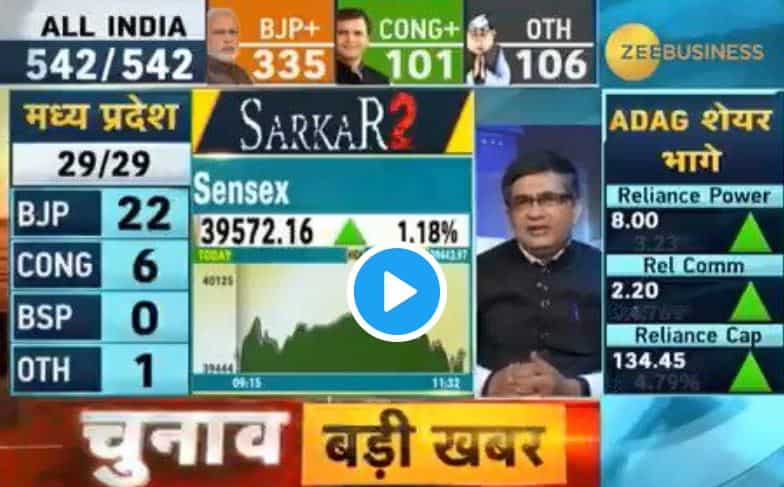 Lok Sabha elections results 2019: Sensex hit 40K mark due to faith people have in present govt, says BSE MD & CEO, Ashish Chauhan