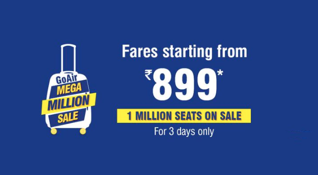 GoAir Mega Million Sale: Wow! Fly at just Rs 899