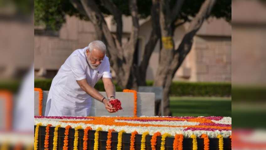 Oath-taking ceremony: Ahead of swearing-in, Narendra Modi pays tributes to Gandhi, Vajpayee