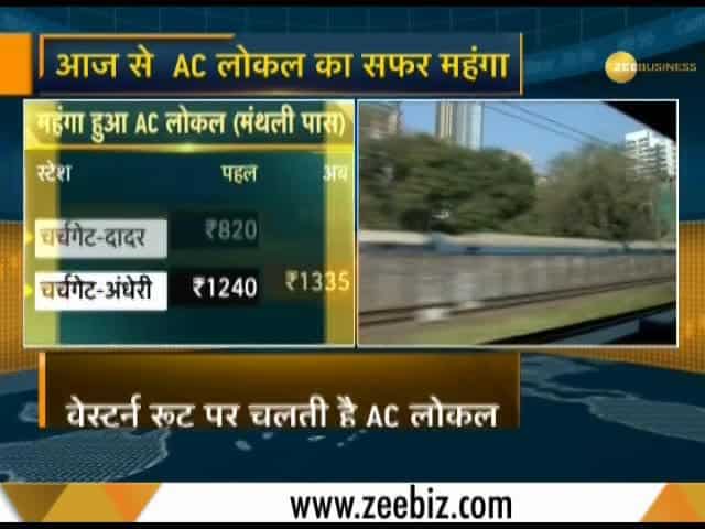 Mumbai's AC local trains fares hiked by up to Rs 15 from today