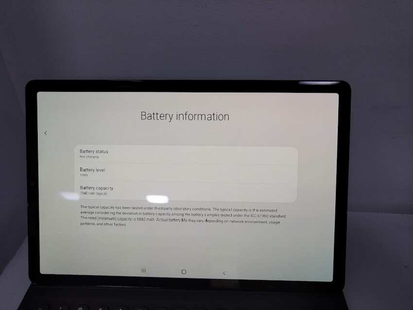 Samsung Galaxy Tab S5e: Battery