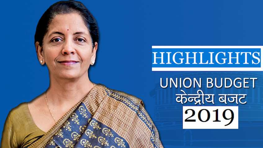 LIVE: Budget 2019 FULL DETAILS and HIGHLIGHTS from Nirmala Sitharaman's speech