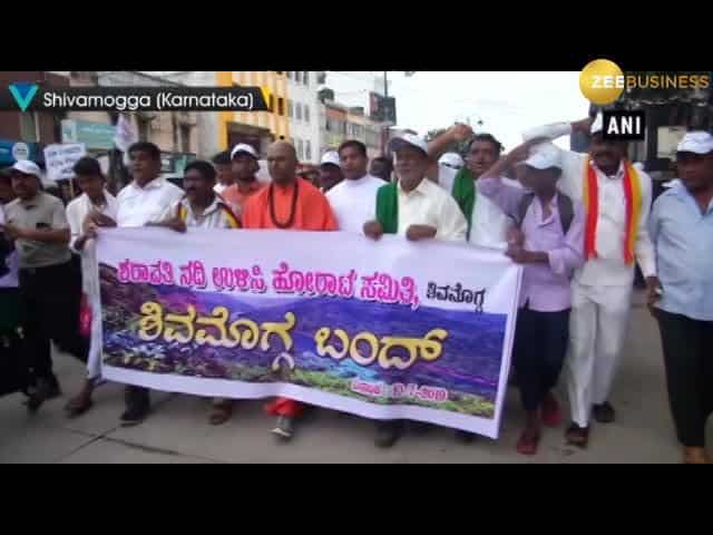 Locals protest against state govt's plan to draw water from Sharavathy river to Bengaluru