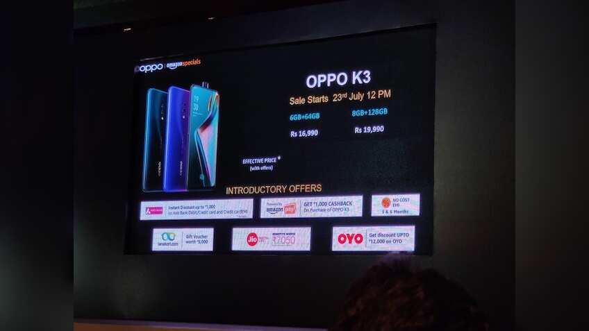 Oppo K3 launched in India with selfie pop-up camera, in-display fingerprint scanner; check price
