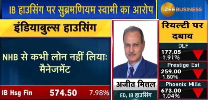 Indiabulls has never taken a single penny from NHB; Allegations are Baseless & Absurd: Ajit Mittal, ED, Indiabulls