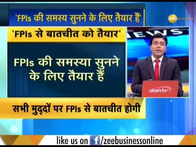 Nirmala Sitharaman speaks on FPIs