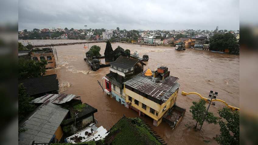 Maharashtra flood update: Heavy rains lead to flooding in Kolhapur; Just rooftops visible in some areas