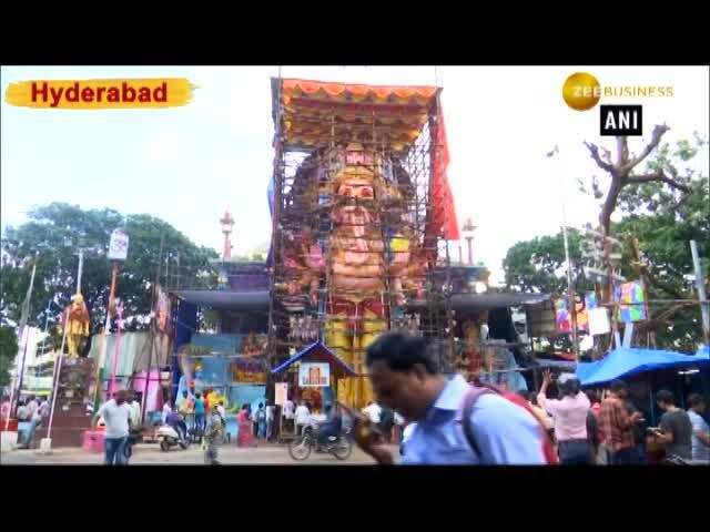 Ganesh Chaturthi: Final touch-ups being given to 61-ft tall ‘Khairatabad Ganapathi’ in Hyderabad