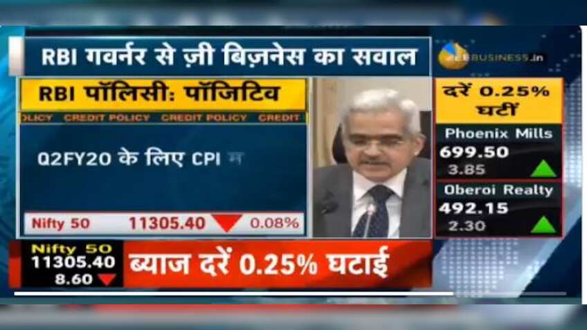 Why RBI repo rate cut by only 25 bps, asks Zee Business; Governor Shaktikanta Das said this