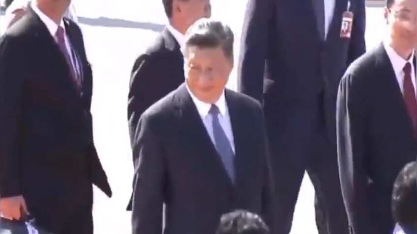 WATCH: Chinese President Xi Jinping reaches Chennai for meet with PM Modi, welcomed by folk dancers