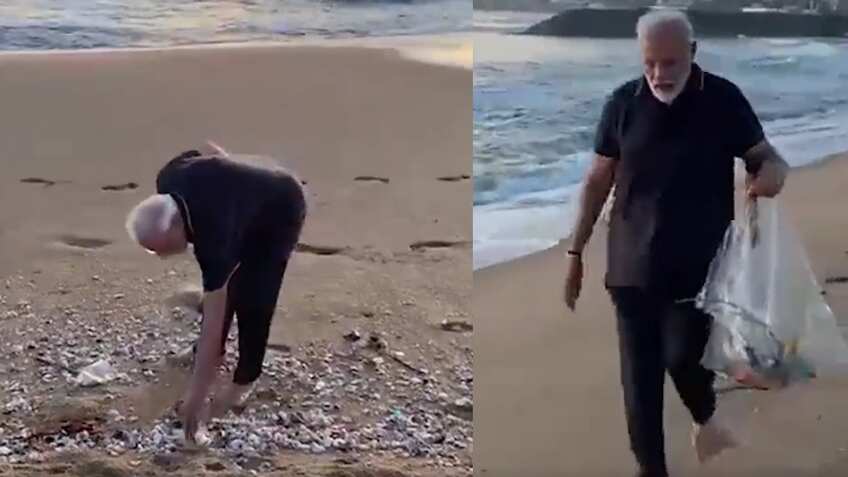 INSPIRATIONAL VIRAL VIDEO: When PM Narendra Modi collected garbage thrown on beach - WATCH