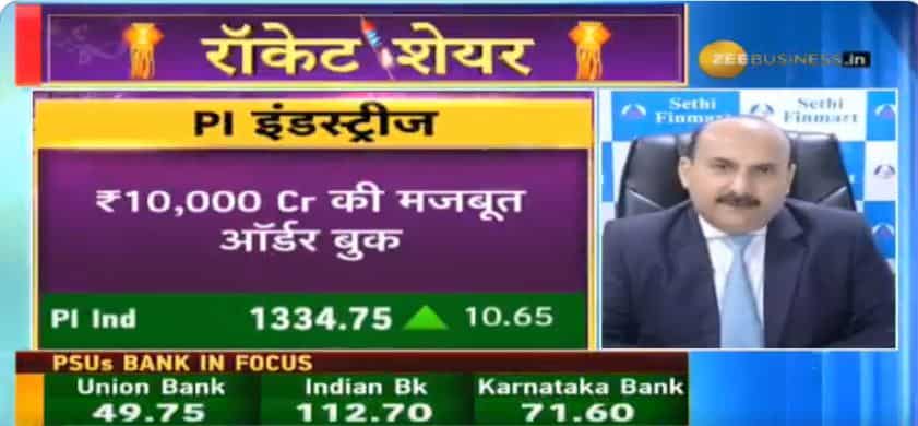 Damdar Diwali: Sethi Finmart says 'buy' PI Industries for 14 pct gains
