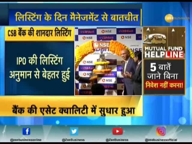 CSB Bank jumps 55% over issue price on market debut