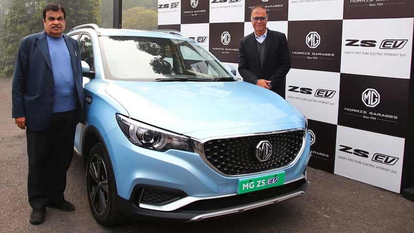 MG ZS EV: When Nitin Gadkari drove India's 1st Pure Electric Internet SUV 
