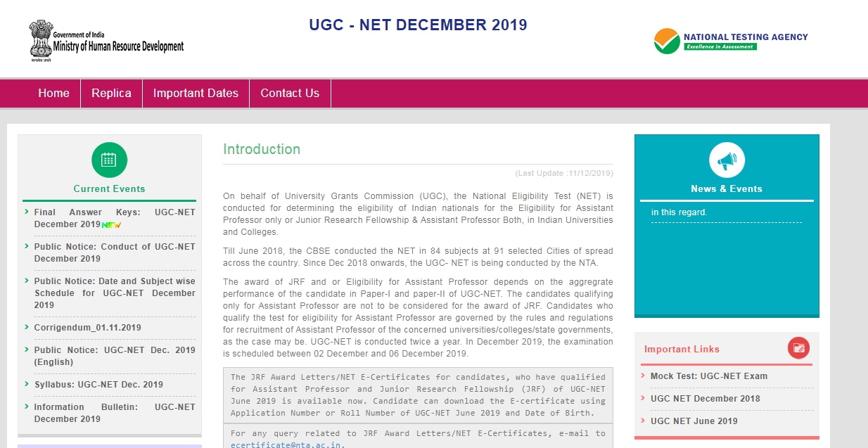 UGC NET December 2019 Result: NTA to declare results today at ugcnet ...