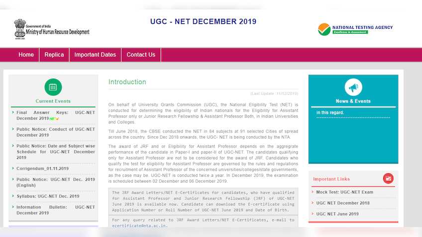 UGC NET December 2019 Result: NTA to declare results today at ugcnet.nta.nic.in - How to check