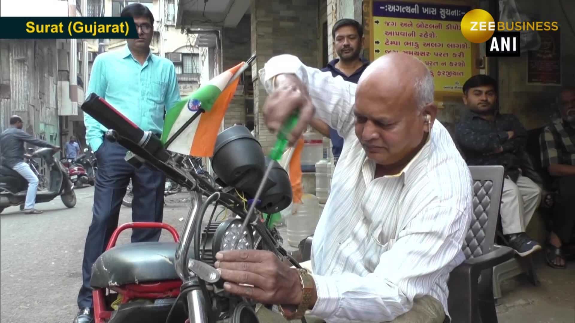 Surat's differently-abled man makes e-bikes out of waste material