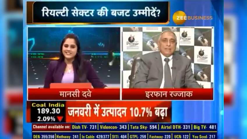 Budget 2020 Expectations: Removal of deemed income tax is must for realty sector growth, says Prestige group, CMD Irfan Razak