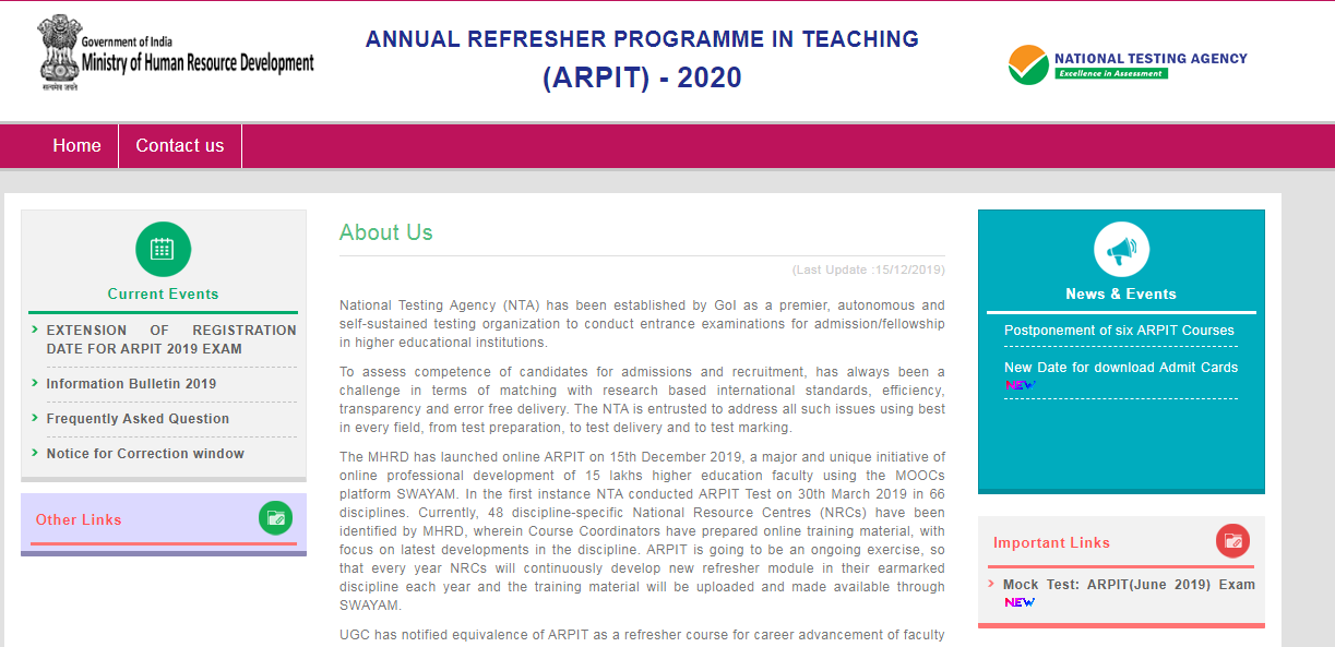 NTA ARPIT 2020:  Admit card releasing today at ntaarpit.nic.in - Here is how to download