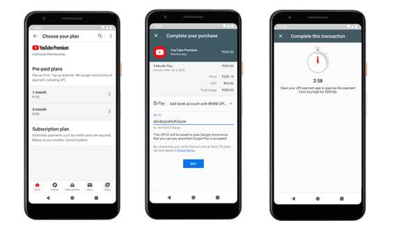 UPI Payments: YouTube launches UPI contactless payment on