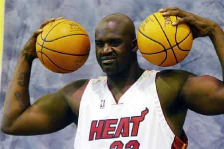 Basketball star Shaquille O`Neal also figures in the chart