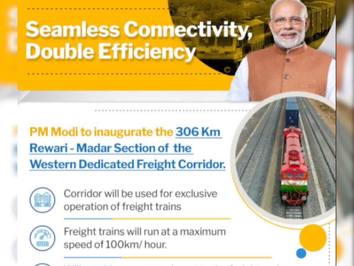 Rewari-Madar section freight corridor inauguration: PM Narendra Modi to ...