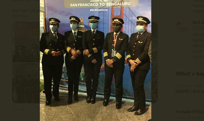 16,000 kilometres, 17 hours! HISTORY CREATED - Air India all-women crew lands in Bengaluru after guiding longest flight over North Pole from San Francisco