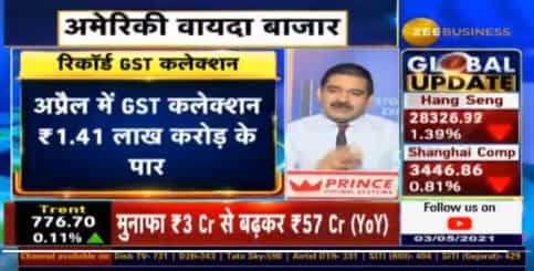 Despite lack of business activity, GST collection in April astounding, says Anil Singhvi 