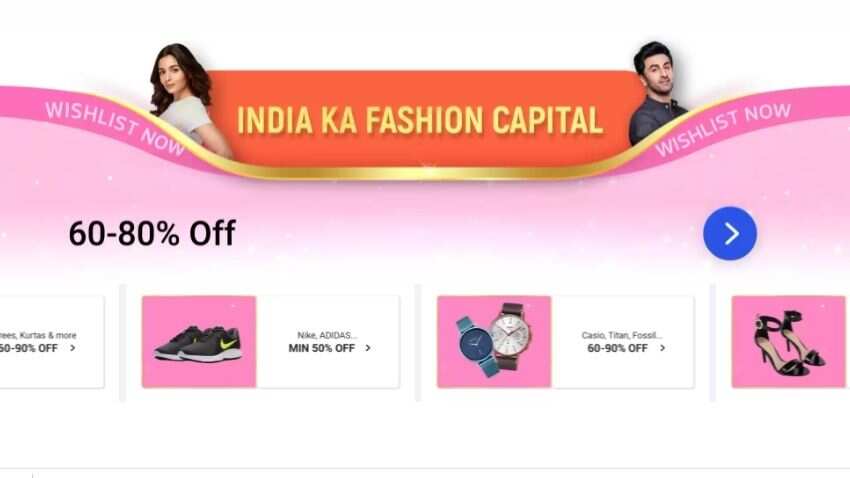 Discount on fashion products