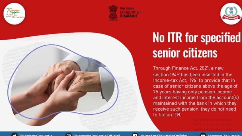 No ITR for specified senior citizens