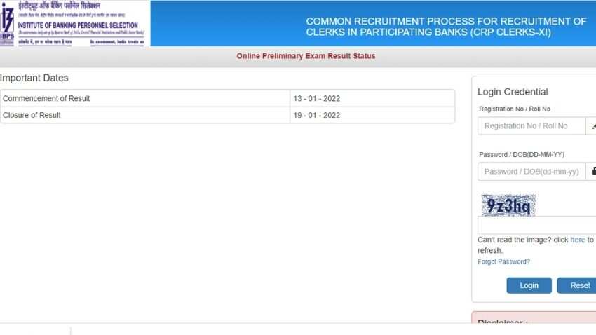 IBPS clerk prelims result 2021 released at ibps.in: Know how to download scorecards
