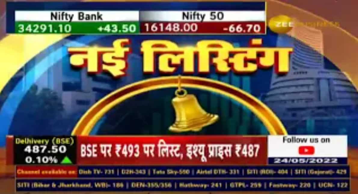 Delhivery IPO shares list at Rs 495.20 & Venus Pipes & Tubes IPO shares