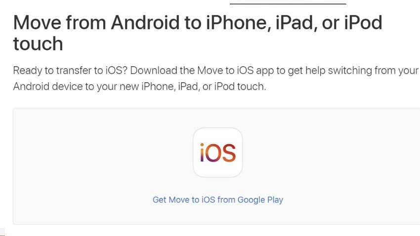 How to download the Move to iOS app 