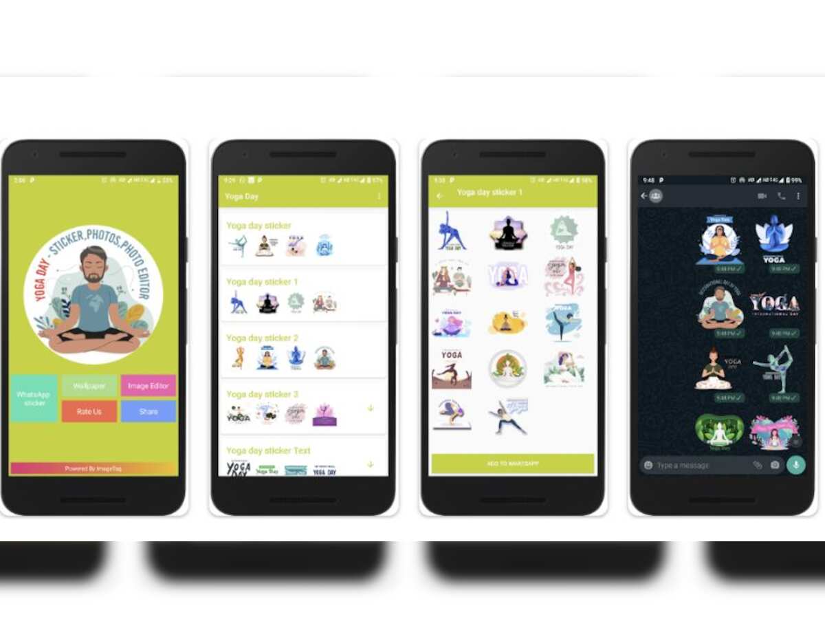 International Yoga Day 2022: Send WhatsApp Stickers on