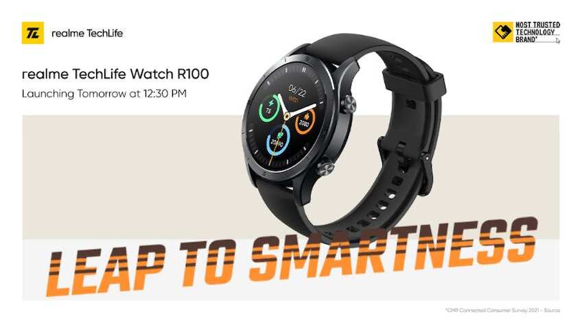 Realme Techlife Watch R100 India launch tomorrow - Know features and ...